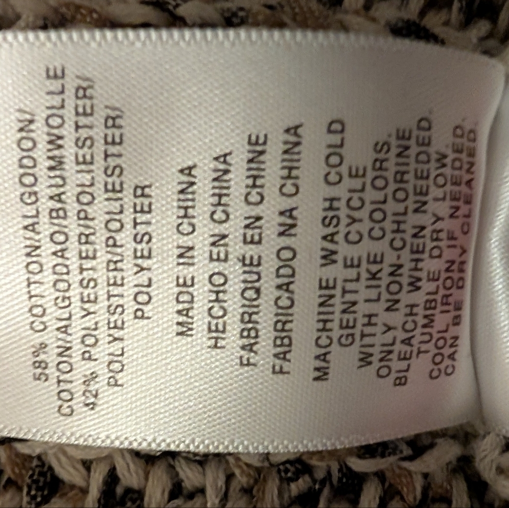 Jones New York Black and White Sleeveless Cardigan - Picture 8 of 8